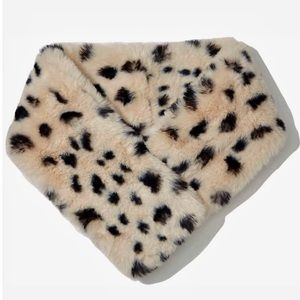 Loft Faux Fur Leopard Neck Wrap